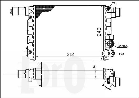 Radiator racire motor