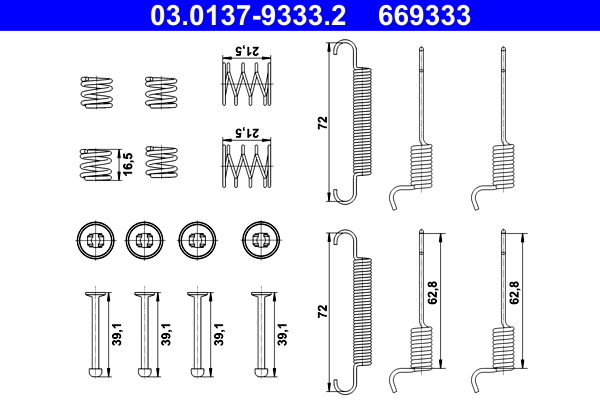 Set accesorii saboti frana parcare