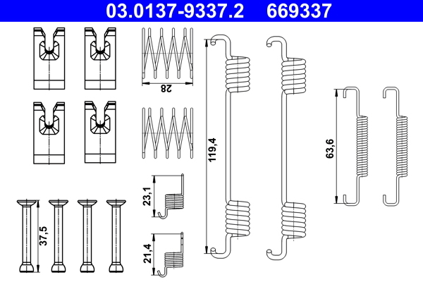 Set accesorii saboti frana parcare