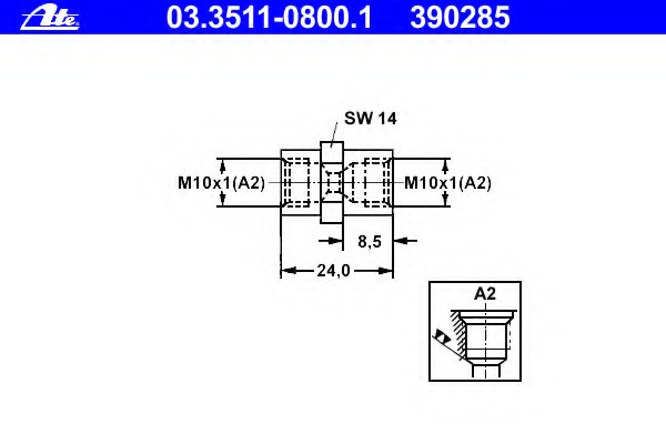 Adaptor conducte frana