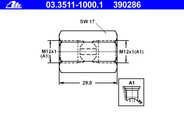 Adaptor conducte frana