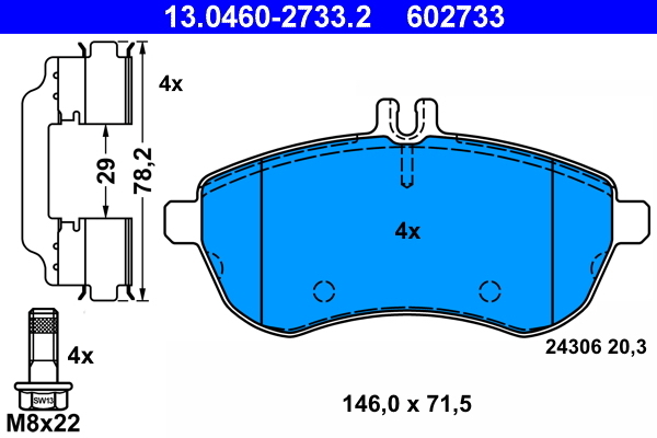 Placute frana fata