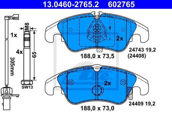 Placute frana fata