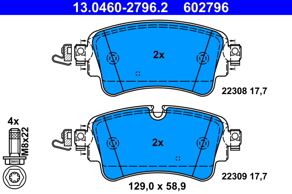 Set placute frana spate