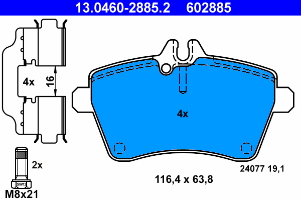 Placute frana fata