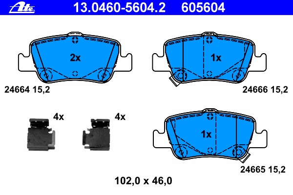 Set placute frana spate