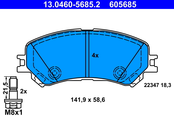 Placute frana fata