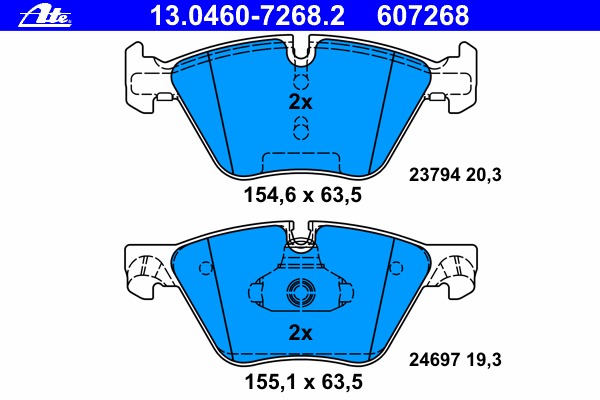 Placute frana fata