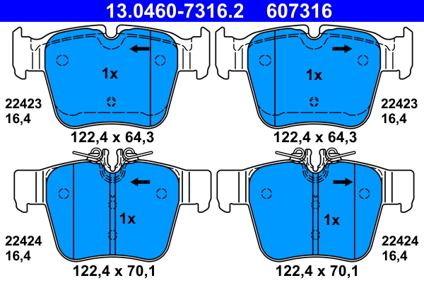 Placute frana spate