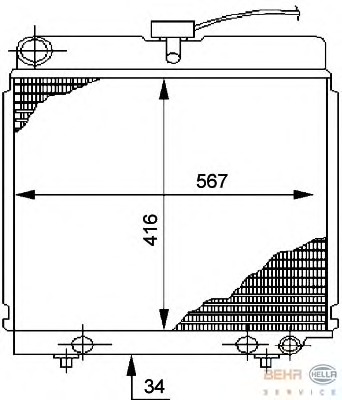 Radiator racire motor