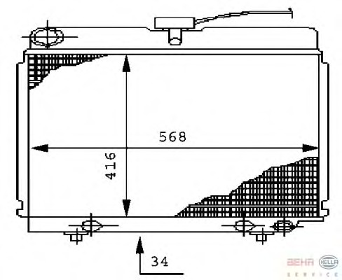 Radiator racire motor