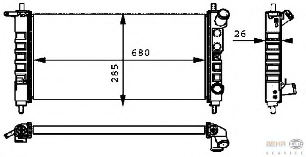 Radiator racire motor