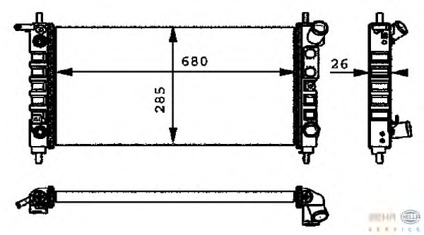 Radiator racire motor