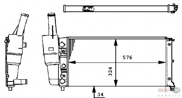 Radiator racire motor