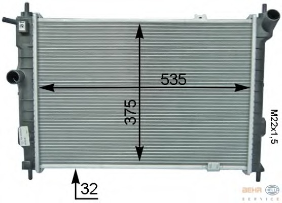 Radiator racire motor