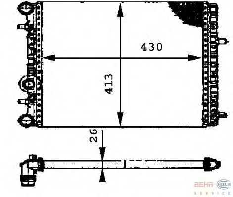 Radiator racire motor