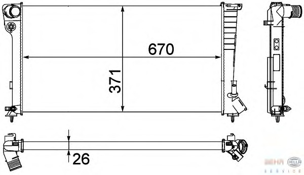 Radiator racire motor