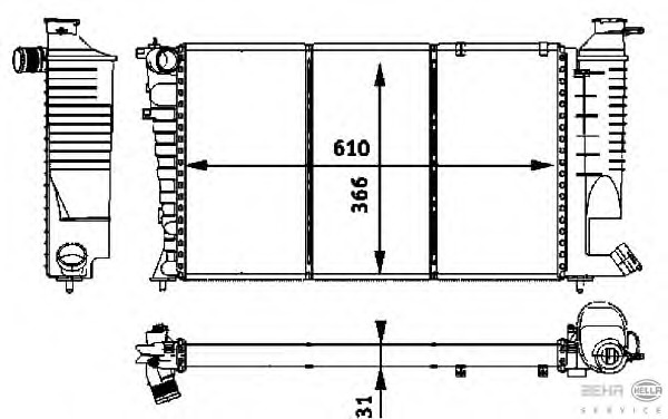 Radiator racire motor