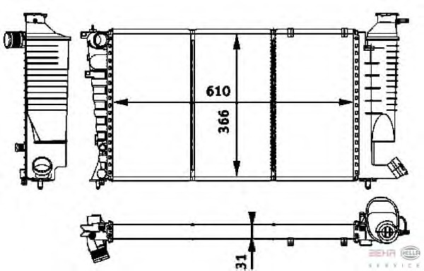 Radiator racire motor