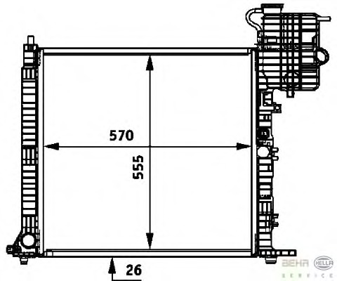 Radiator racire motor