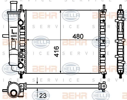 Radiator racire motor