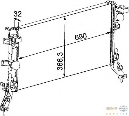 Radiator racire motor