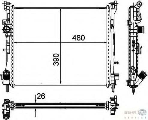 Radiator racire motor