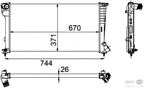 Radiator racire motor