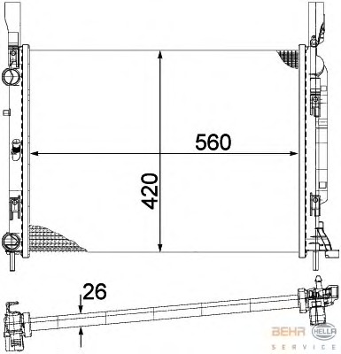 Radiator racire motor