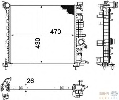 Radiator racire motor