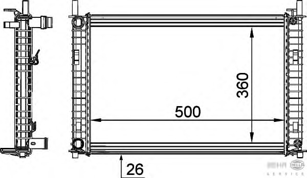 Radiator racire motor