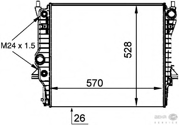 Radiator racire motor