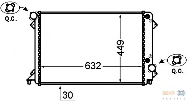 Radiator racire motor