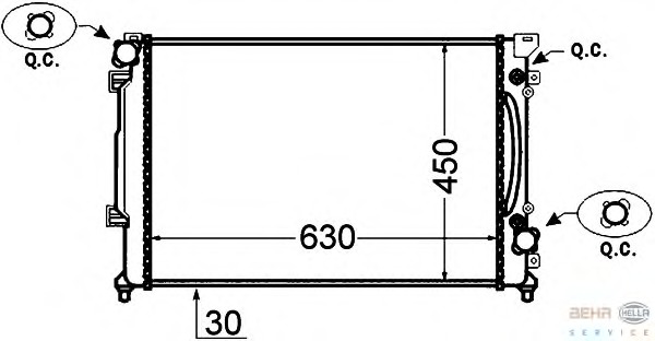 Radiator racire motor