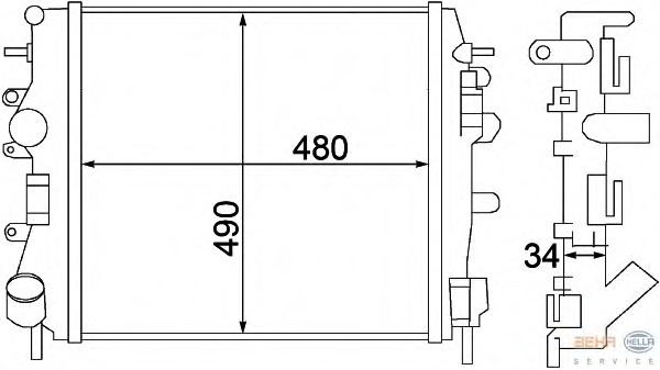 Radiator racire motor