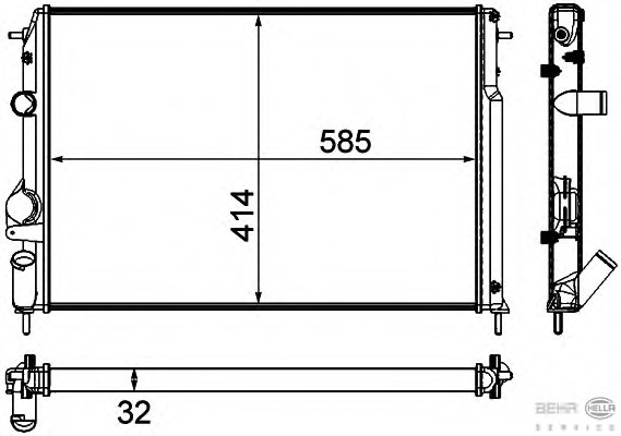 Radiator racire motor