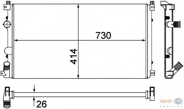 Radiator racire motor