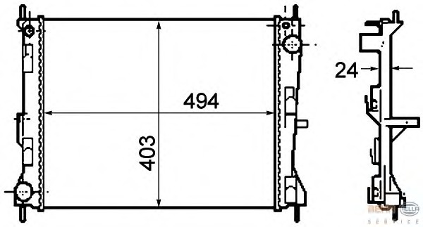 Radiator racire motor