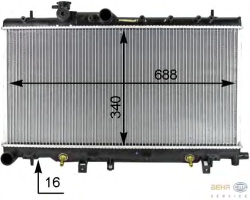 Radiator racire motor