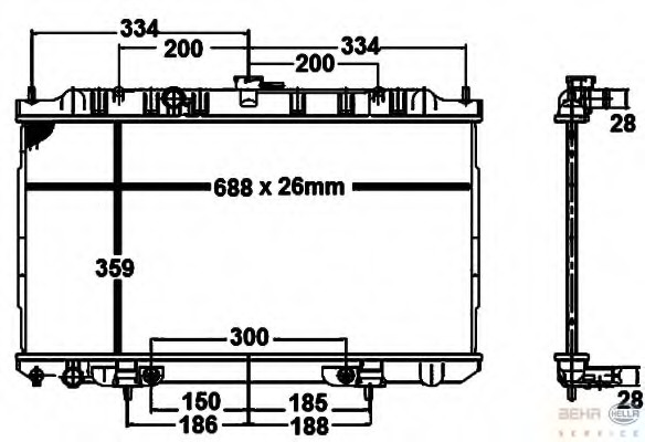 Radiator racire motor