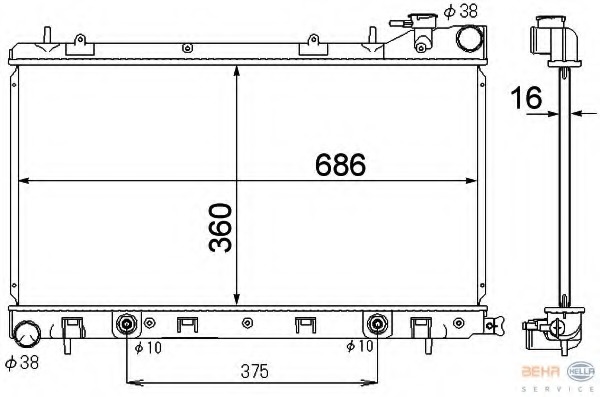 Radiator racire motor