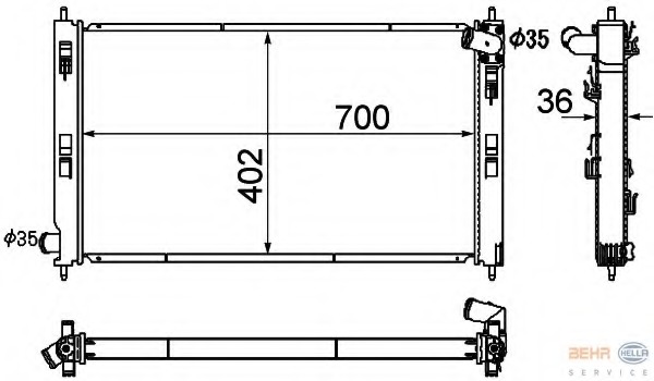 Radiator racire motor