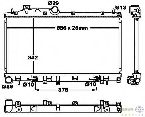 Radiator racire motor