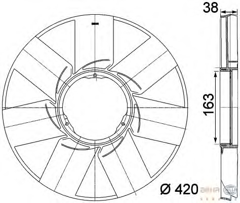 Paleta ventilator racire motor