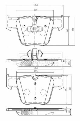 Set placute frana,frana disc