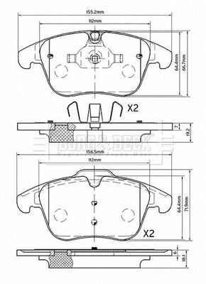 Set placute frana,frana disc