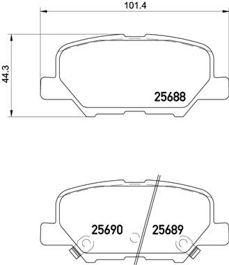 Set placute frana spate