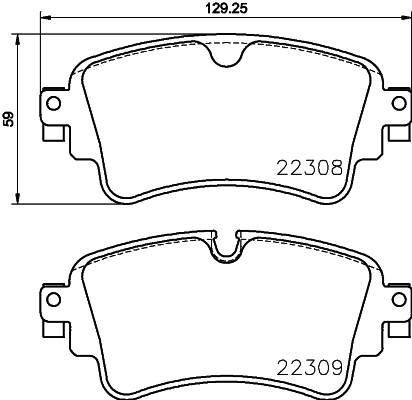 Set placute frana spate