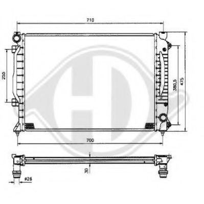 Radiator racire motor