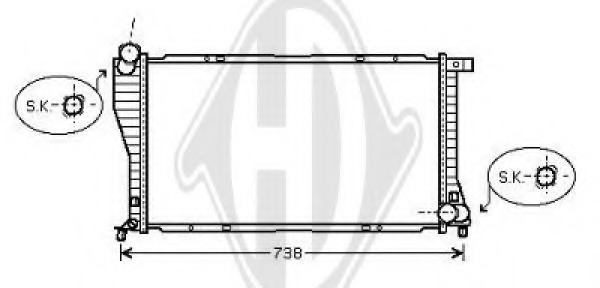 Radiator racire motor